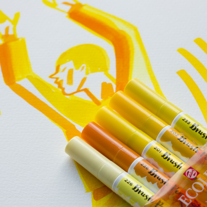 Набор маркеров "Ecoline" 5шт, желтые цвета